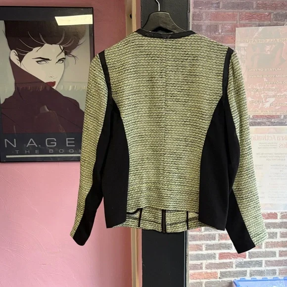 Alfani Green and Black Textured Blazer - Picture 3 of 6